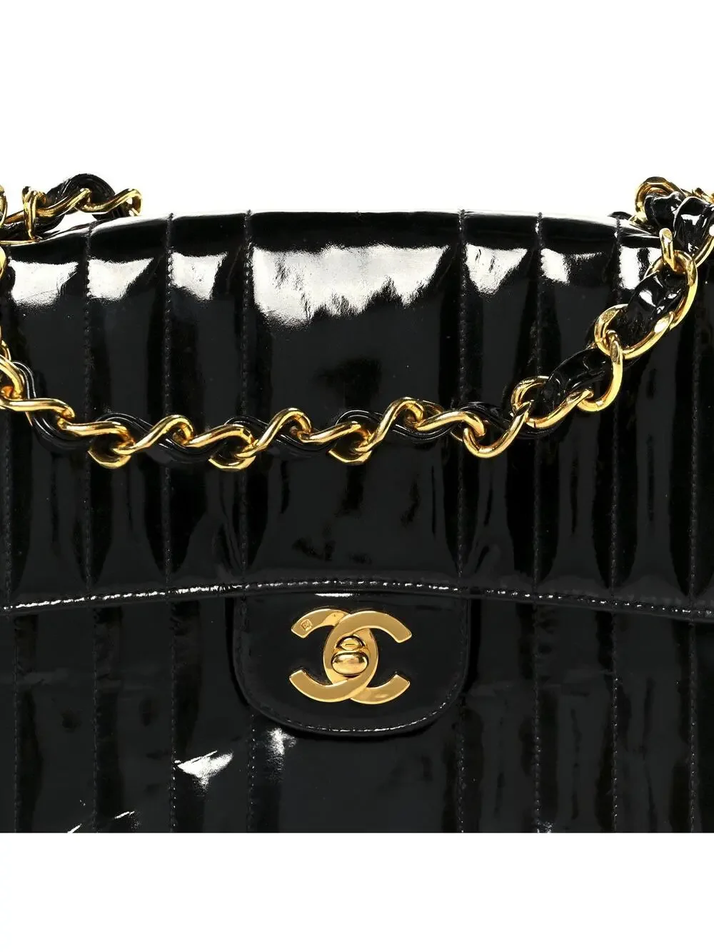 Chanel Patent Vertical Quilt Small Flap #291076C27B